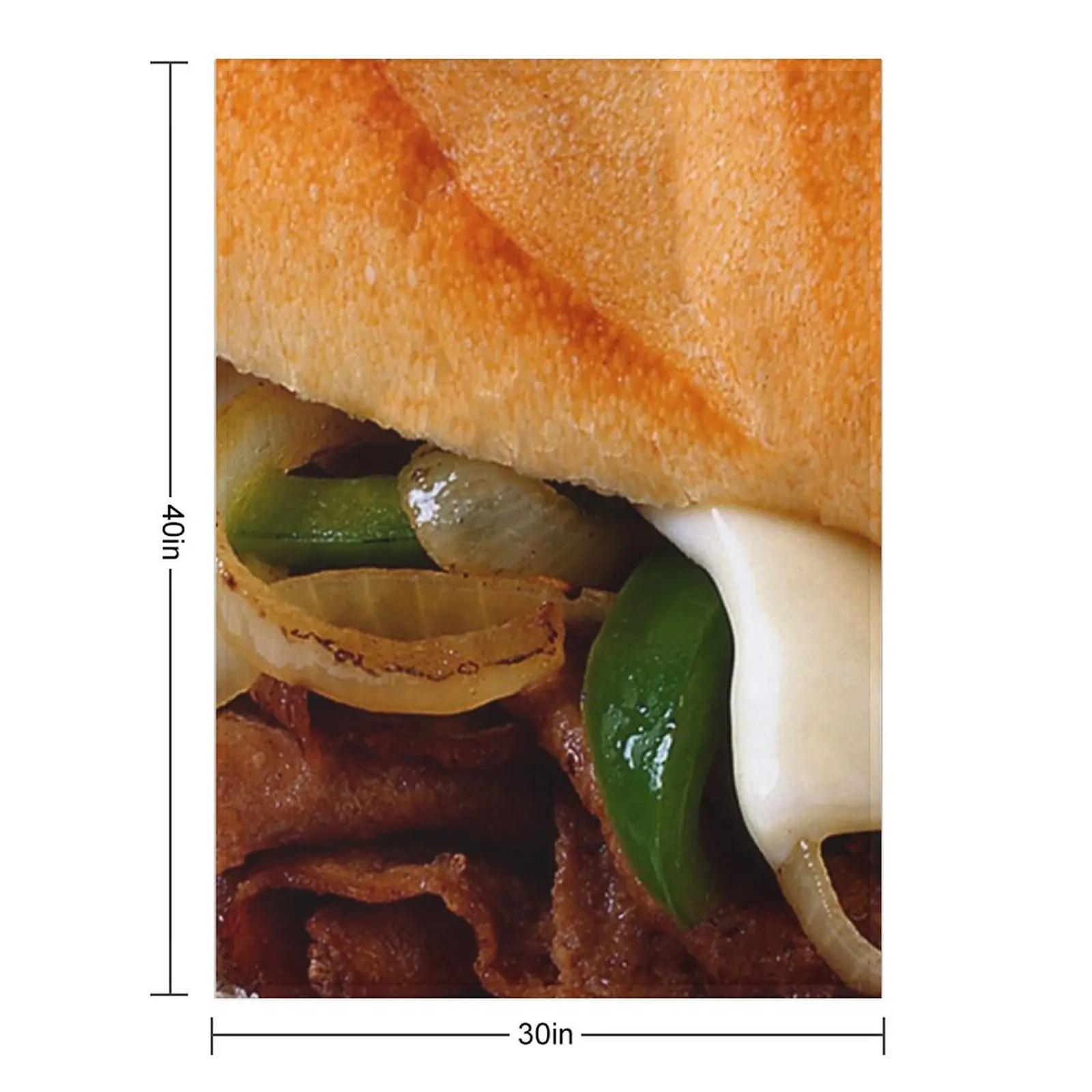 STEAK AND CHEESE Throw Blanket Retros Polar Decoratives Flannel Fabric Cute Warm Blankets