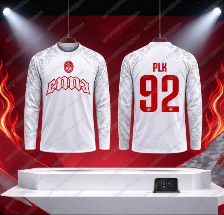 2026 New 92 ENNA Polak Jersey French Rapper PLK Fans Round‑Neck Long‑Sleeve Unisex Breathable Y2K T‑shirt Tops FamilyMatching