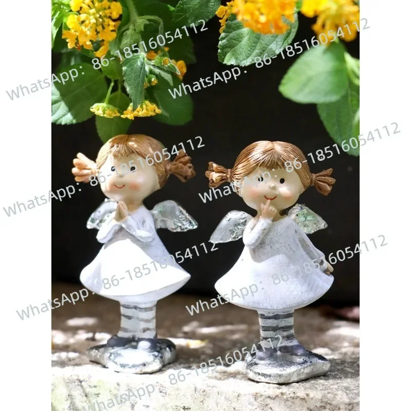 Creative Ornament Angel Outdoor Garden Balcony Desktop Flower Pot Landscaping Decoration