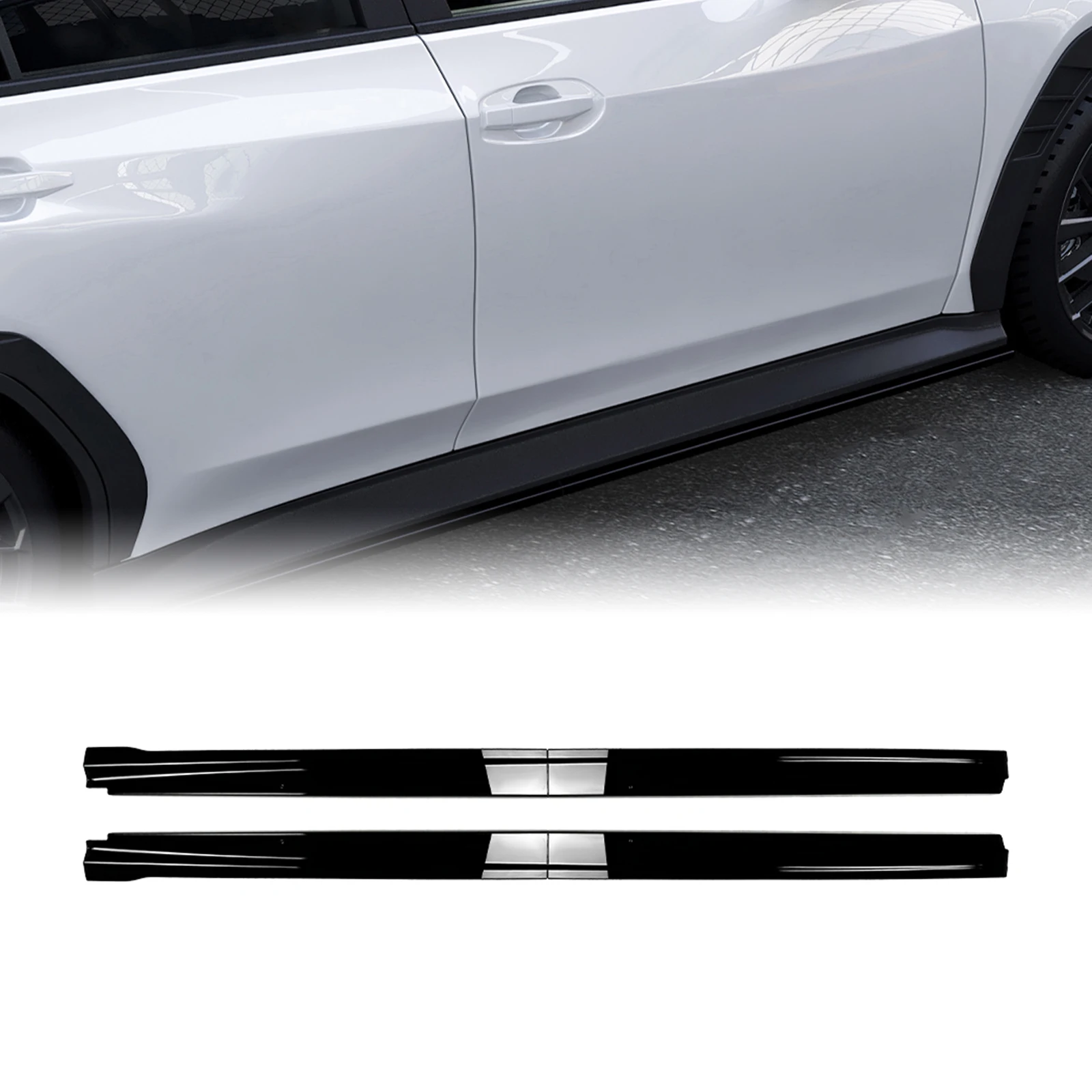 Car Exterior Side Skirt Extension Trim Panel Cover For Subaru WRX STI VB 2022-2025 Sedan 4-Door