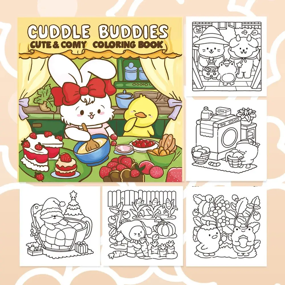 Divertente cartone animato Libro da colorare Antistress Educativo Graffiti Libro di pittura Libro di pittura Regalo Libro in brossura per adulti e adolescenti