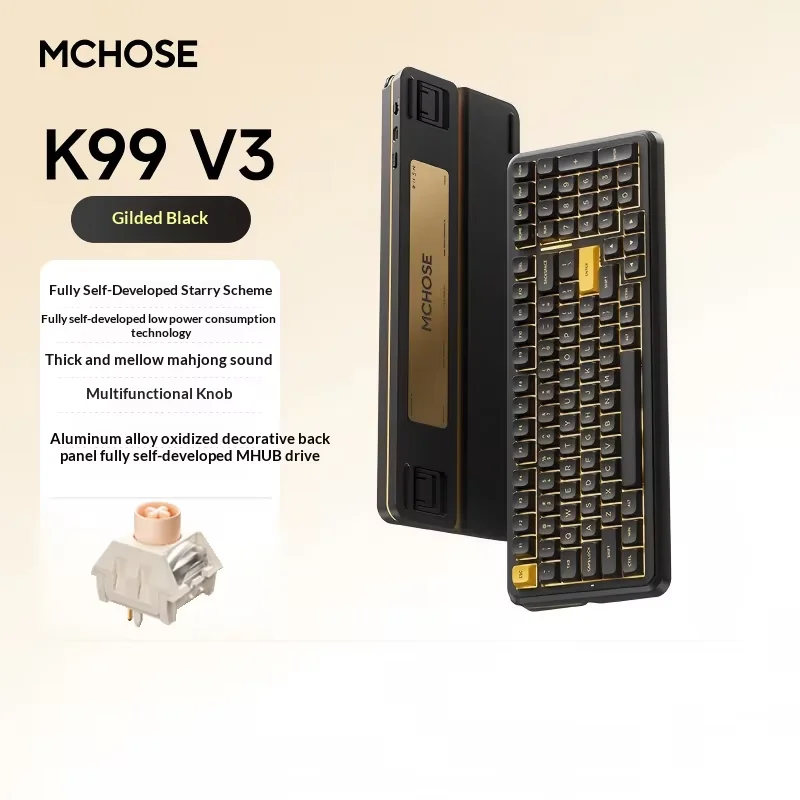 MCHOSE K99 V3 メカニカルキーボード トリモード ワイヤレス ARGB