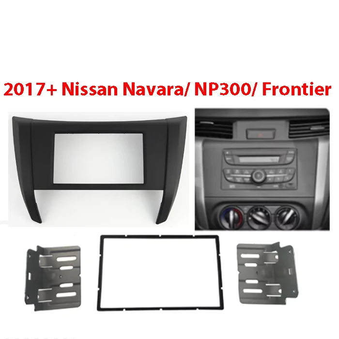 

Double Din Car Facia for Nissan NP300 Navara H60 Frontier 2017+ Radio DVD Stereo CD Panel Dash Kit Trim Fascia Face Plate Frame