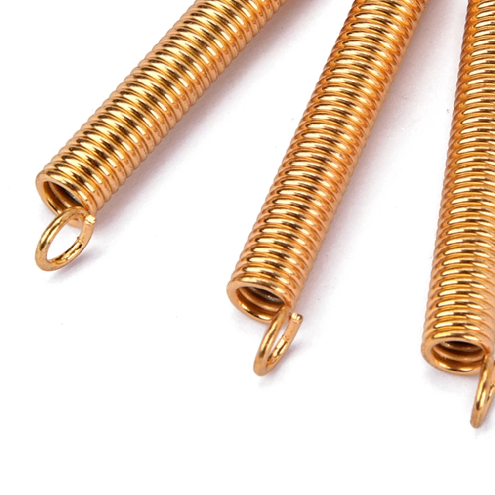 

3 PCS Electric Guitar Tremolo Bridge Tension Springs Tremolo Bridge System Springs for / Style Electric Guitar (Golden)