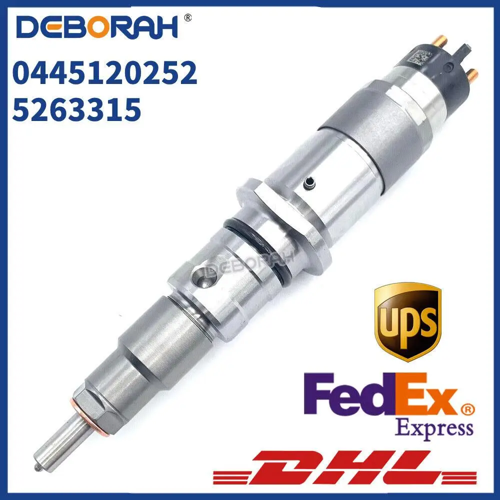 Common Rail Diesel Fuel Injector 0445120252 5263315 Injector Nozzle for Cummins QSB 5.9 Engine