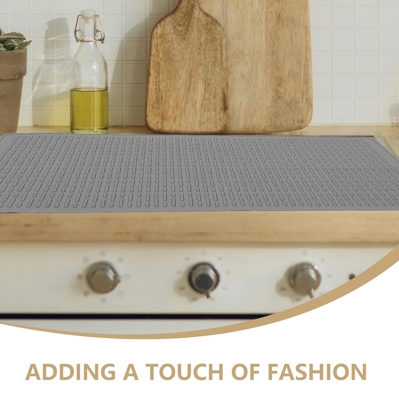 

20x28in Black Large Silicone Stove Top Cover Induction Cooker Pad Heat Resistant Oil Proof Kitchen Supplies Countertop Mat