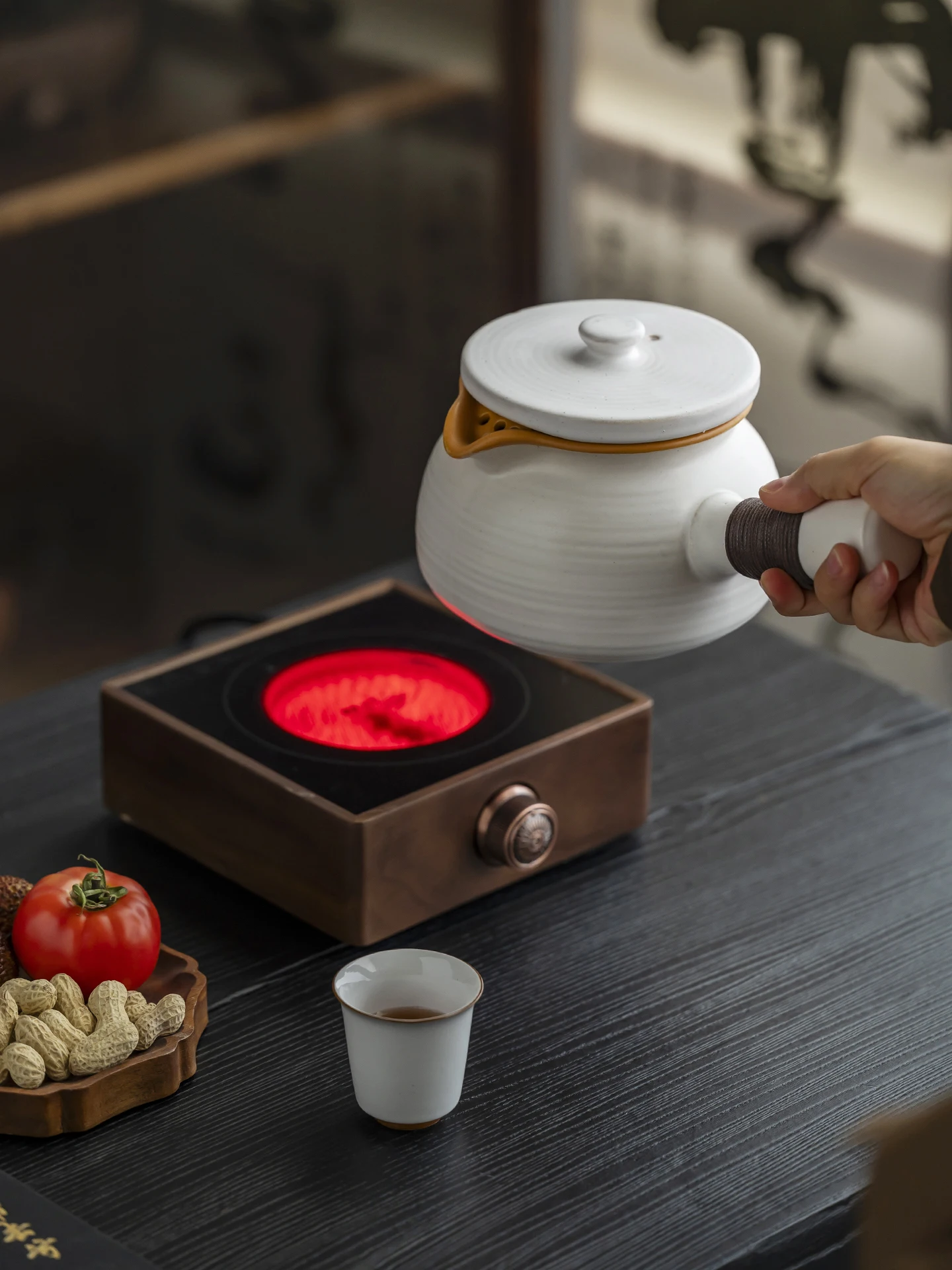 

Traditional Chinese Sle Clay Tea Pot Dry Burning Kettle Ancient Method Tea Brewing Tool Charcoal Stove ible Milk Tea ...