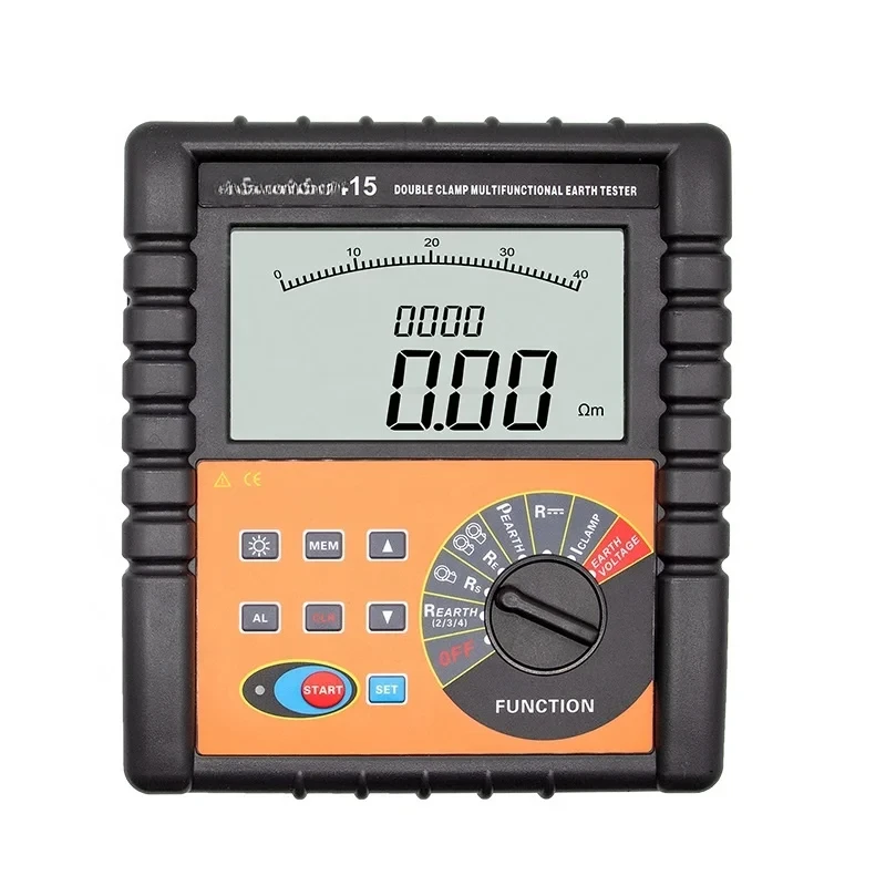 New 6415 Host super-large LCD display Dual-clamp ground resistance tester