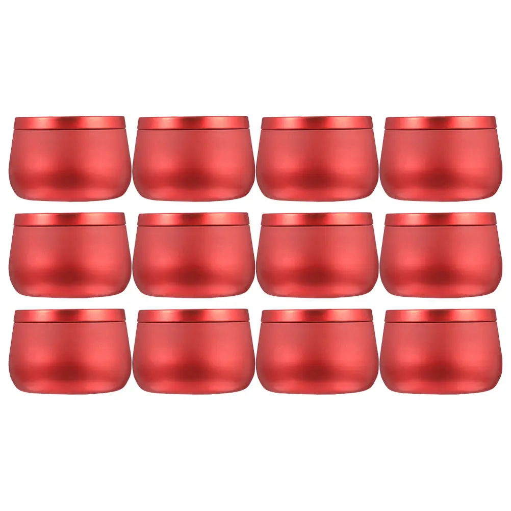 

12 Pcs Storage Box Candy Tea Travel Jars with Lids Sealed Candies Cans Tinplate Airtight Containers