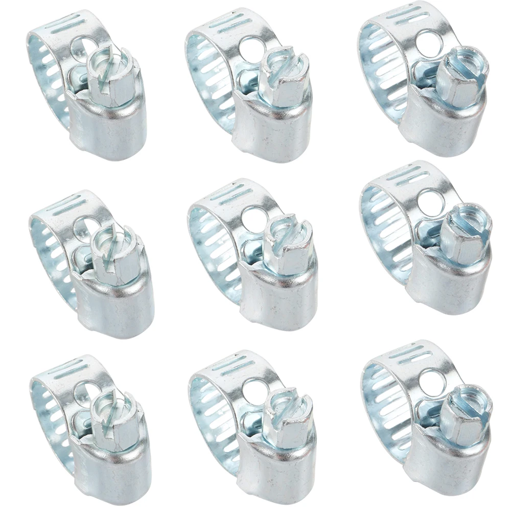 10Pcs Iron Drive Hose Clamp 1/2
