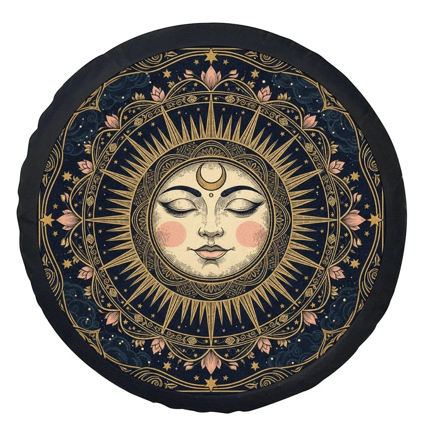 

Celestial Sun Moon Mandala Spare Tire Cover Durable Wheel Protector for Cars SUVs Trucks