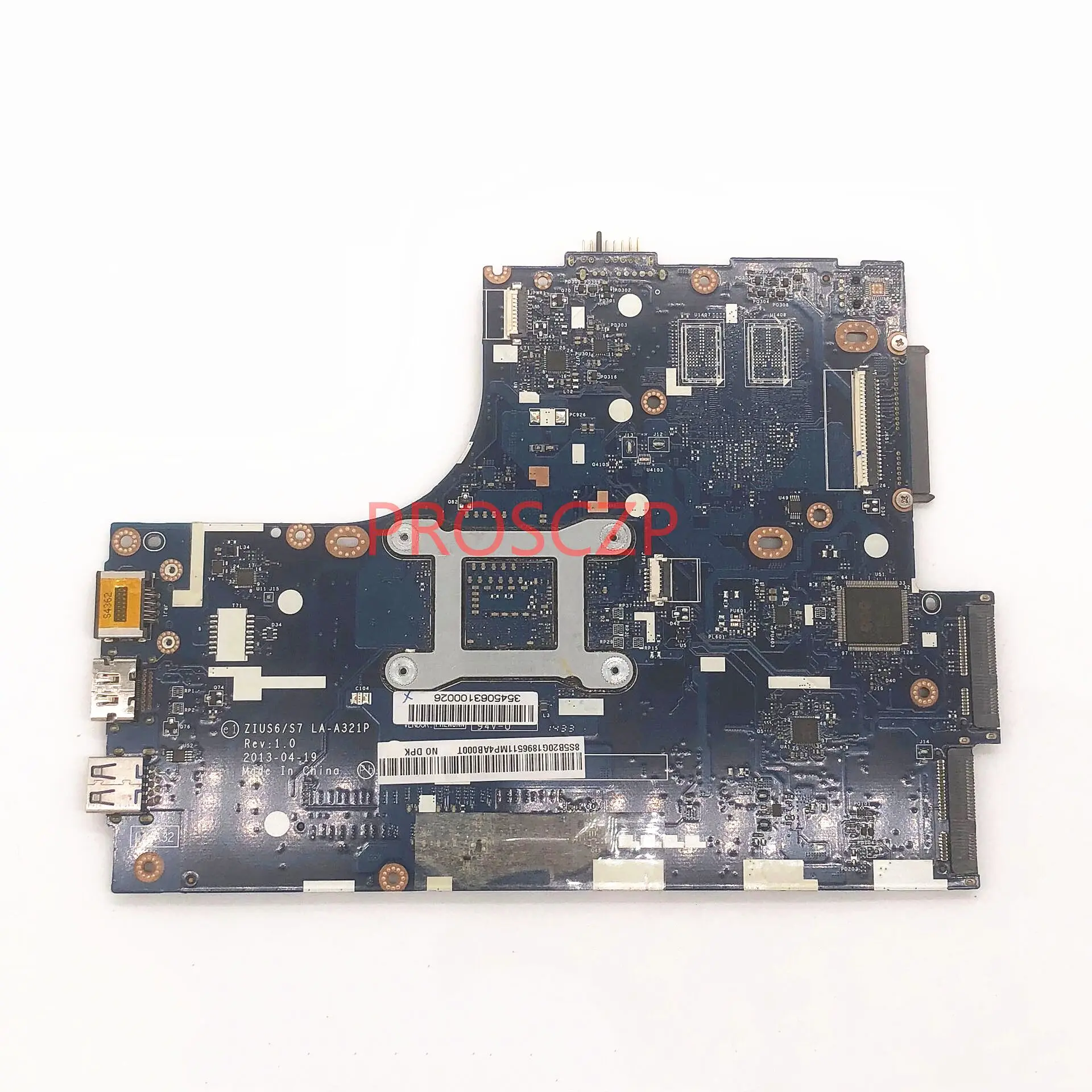 ZIUS6/S7 LA-A321P High Quality Mainboard For LENOVO S410 S40-70 M40-70 Laptop Motherboard With SR1EF I5-4210U CPU 100% Tested OK