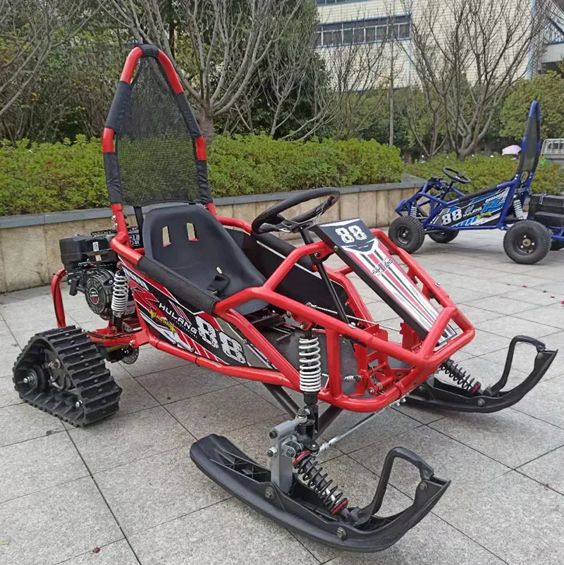 Your-City Winter Sports Snow Mobile para crianças, Snowmobiles baratos, 200cc Go Cart, Gasolina Snow Scooter