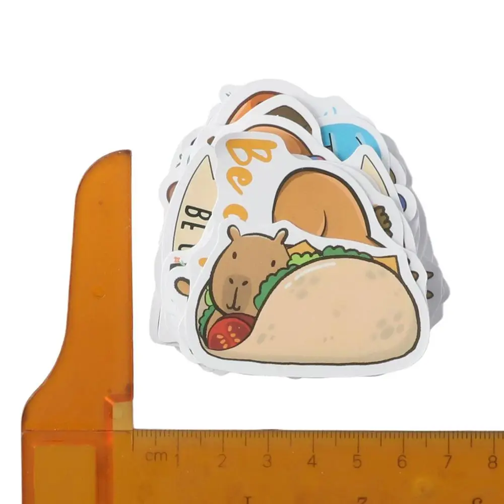 

Украшения с капибарой, наклейки с капибарой, ПВХ, 1,5-4 дюйма, наклейки с изображением мультяшных животных, наклейки с капибарой для шлема