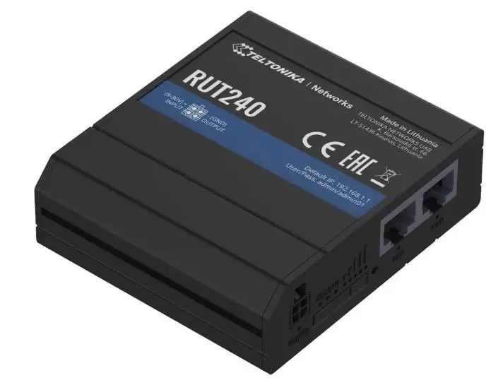 

RUT240 RUT24006E000 4G/3G/2G/LTE CAT4, Cellular Router