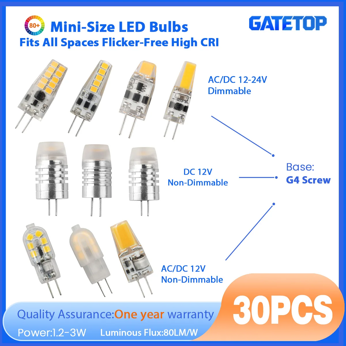 

30 шт. G4 светодиодная лампа COB 1,2 Вт 2 Вт 3 Вт COB светодиодная лампа Lampada 3000K 4000K 6000K AC/DC 12 В светодиодная люстра COB Замена галогенного освещения