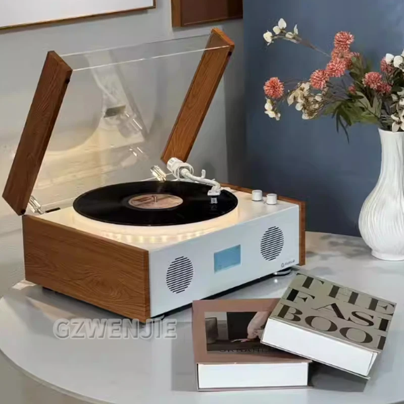 

Portable Vintage Vinyl Record Player 33/45 RPM Classic Phonograph Gramophone Turntable Playrer Music Player Built-in Speaker