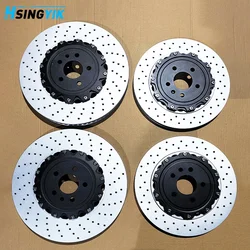 Hsingyik High Performance Custom Design Aluminum Hat 2 Piece Brake Rotors Disc For Audi S6 S7 RSQ8 RS7 SQ7 Brake Rotors