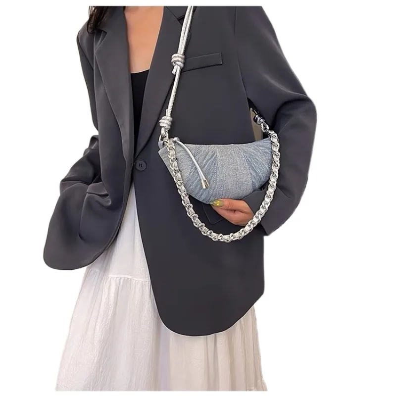

Cowboy color series female small bag senior sense armpit chain bag bag simple fashion texture hundred shoulder crossbody bags