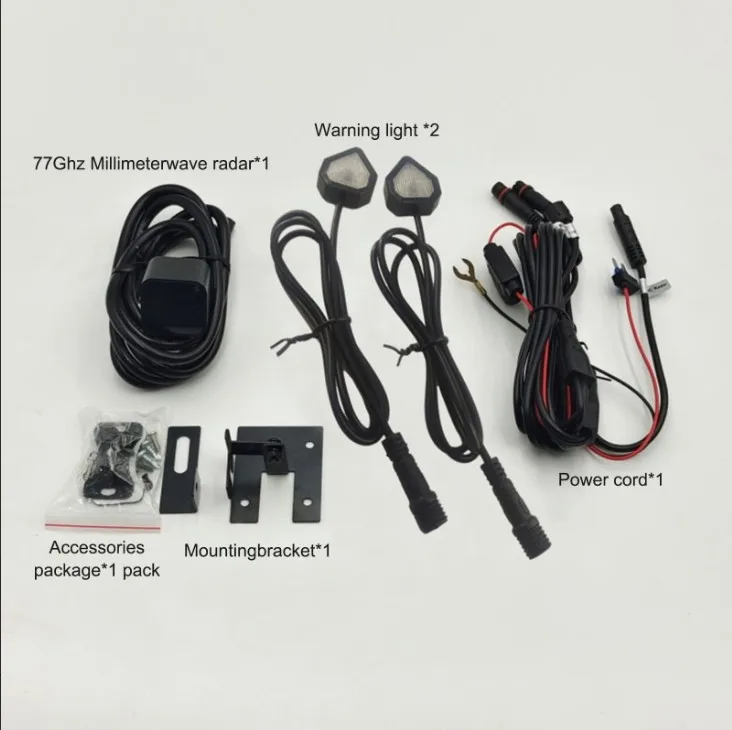 

Motorcycle BSD Blind Spot Detection System 77Ghz Millimeter Wave Radar Reversing Sensor Change Lane Safe 50m Range