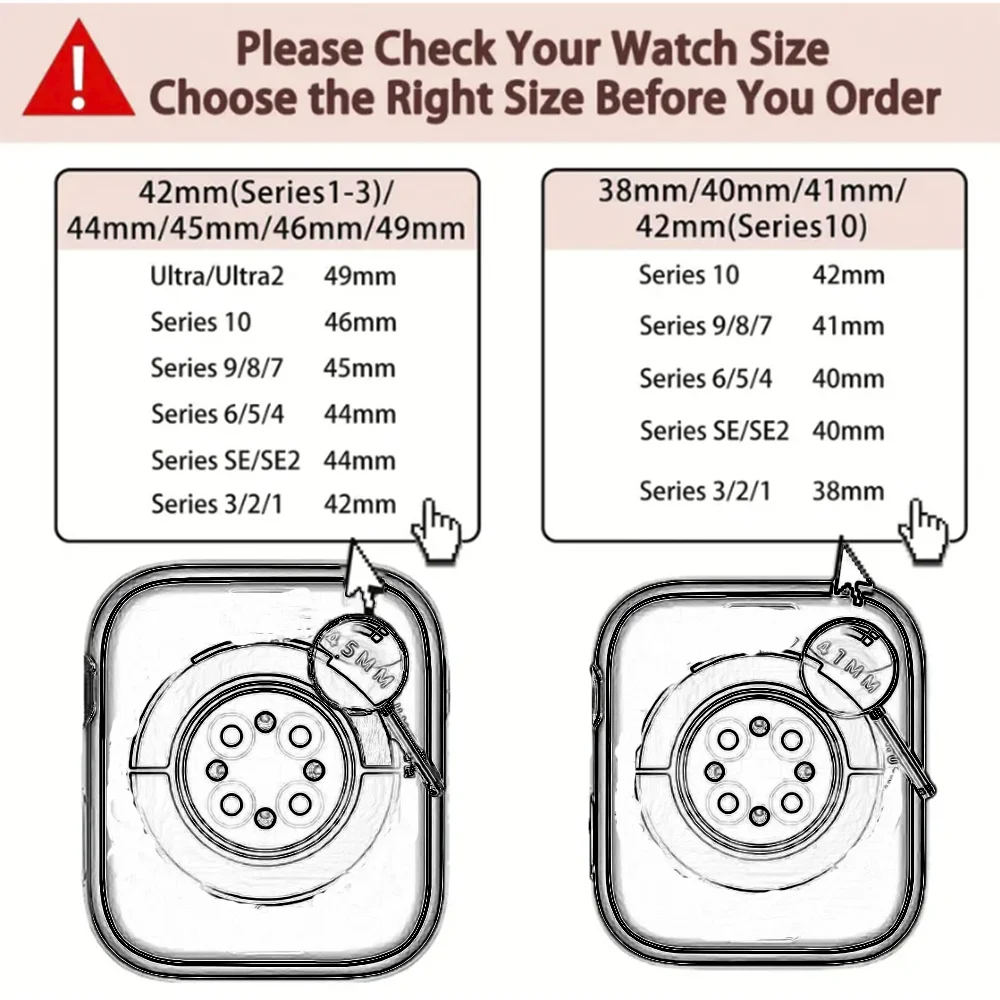 Correa de resina adecuada para Apple Watch serie 1 a 10, compatible con pulseras de modelos de 38 mm, 40 mm, 41 42 44 45 46 mm y 49 mm