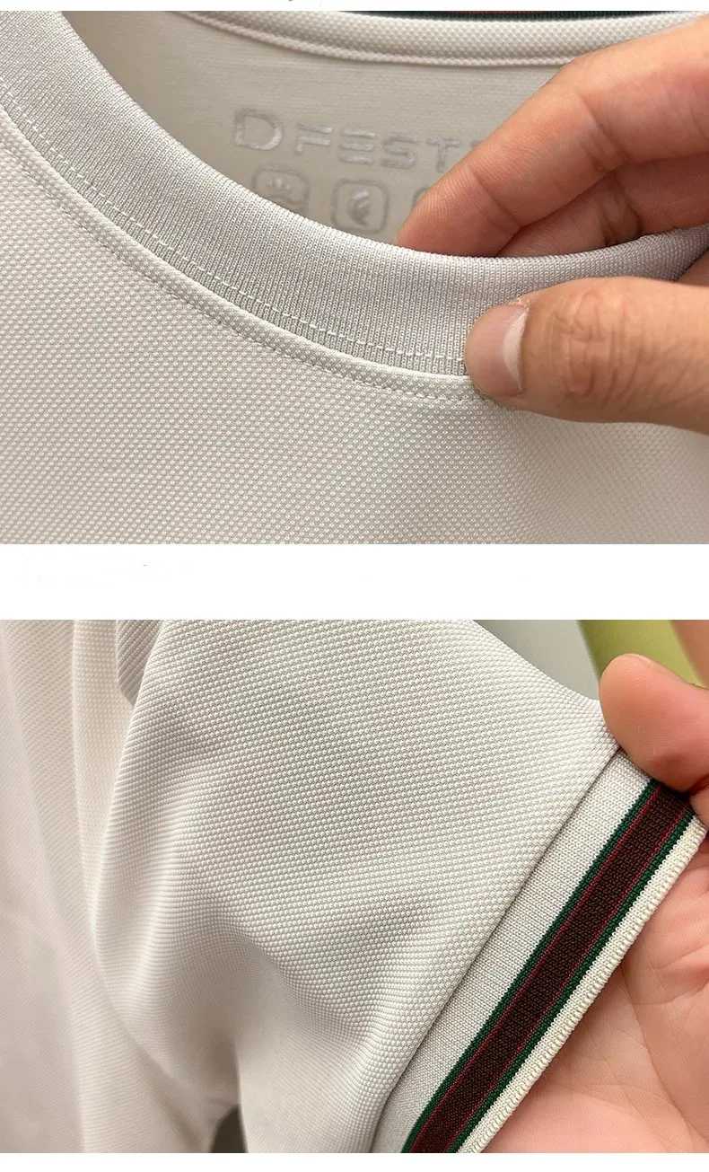 Luxus Marke Kurzarm T-Shirt Männer Designer Mode Buchstaben embossed neue runde Kragen Komfort atmungsaktive Freizeit Sommer Tops – Detail 24