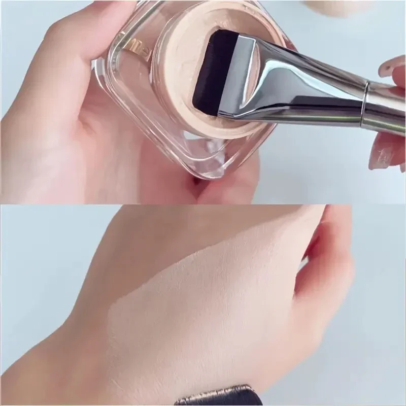 Pincel de base de cabeça plana ultrafino, leve para contorno facial, mistura de máscara e creme, ferramenta de maquiagem para entusiastas de beleza