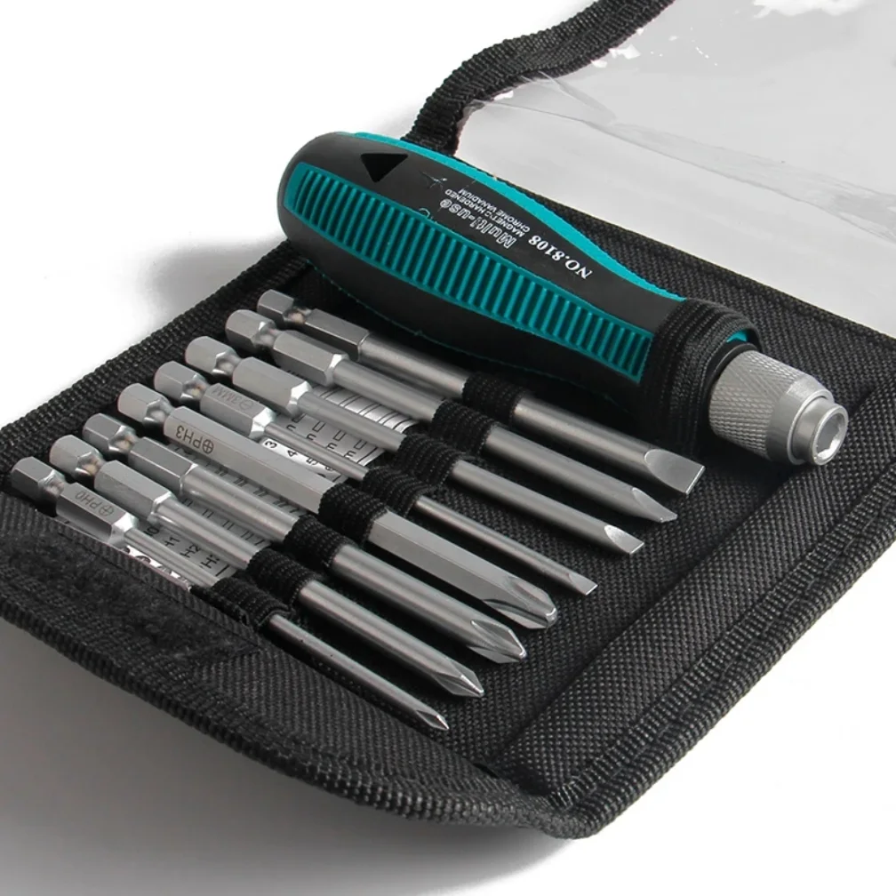 9pcs/set Screwdriver Set Slotted Phillips Screw Driver Magnetic Electrical Home Repair Hand Tool Kit