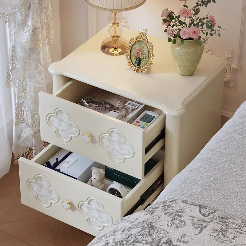 Luxury Bedroom Bedside Table Filing Cabinets Coffee Drawers Storage Nightstand Trendy Decor Mesa De