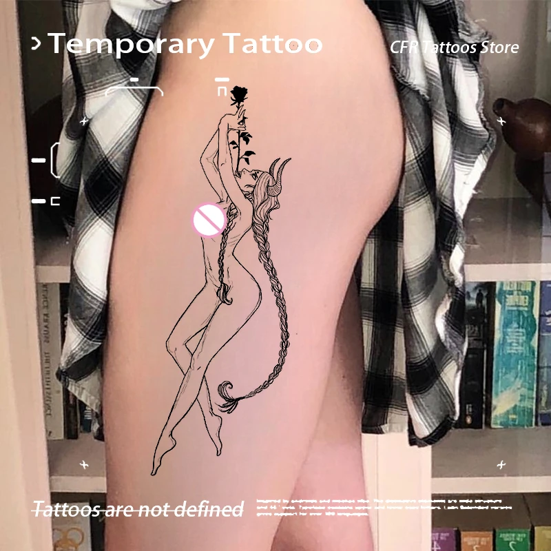 

Artistic Rose Girly Arm Herbal Juice Tattoo Sticker For Woman Men Waterproof Temporary Tattoo Wedding Tattoos Body Stickers Gift