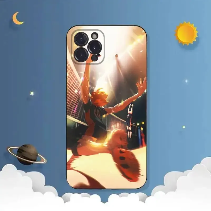 Hinata Shouyou Haikyuu Anime Phone Case For iPhone 11 12 Mini 13 14 15 PRO XS MAX X XR 6 7 8 Plus Black Shell