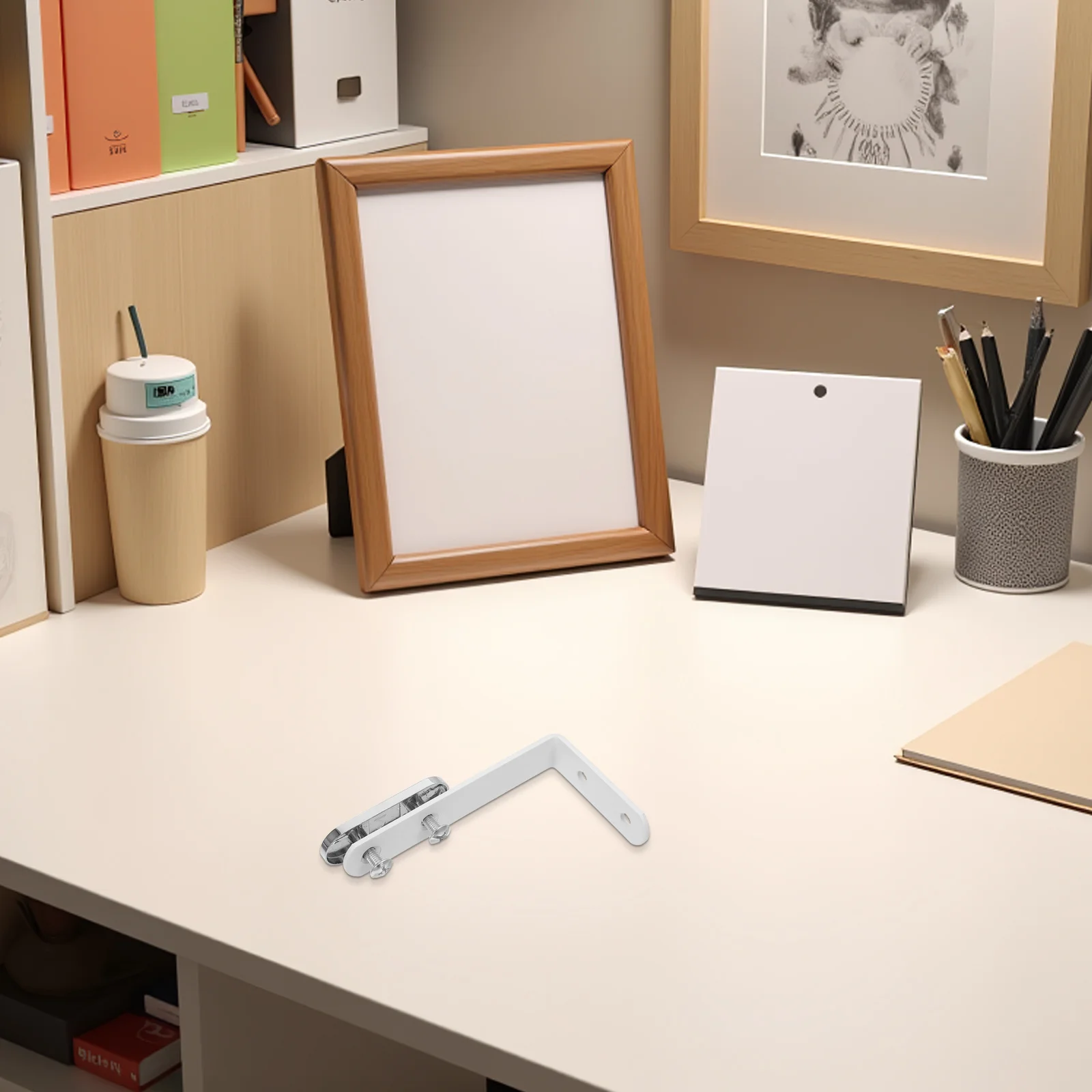 قوس الزاوية للوحة الخصوصية المكتبية على شكل حرف L مقسم الشاشة المشبك حامل تقسيم المكتب - دعامات لوحة قابلة للتعديل #1