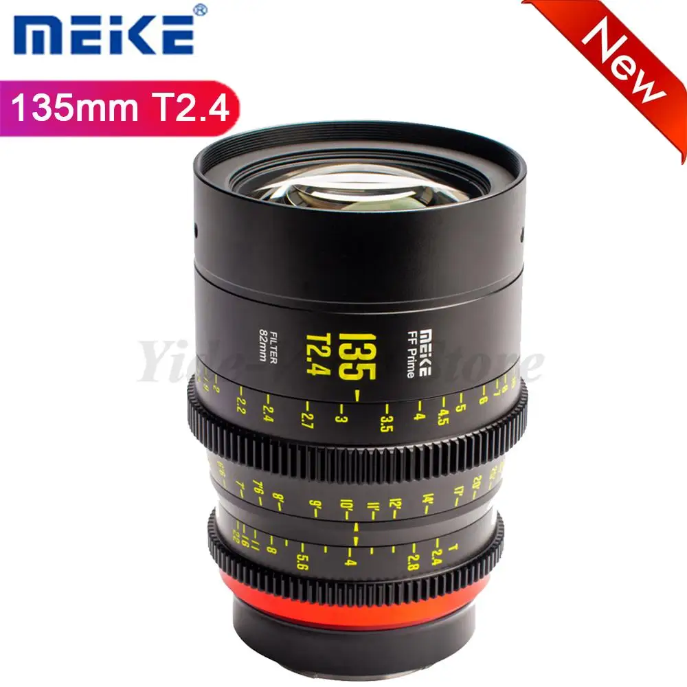 MEKE Meike Prime 135mm T2.4 Full Frame Cine Lens for PL EF RF L E For Canon C700 C500II Sony VENICE Sony FX3 FX6 FX9 Cinema Lens