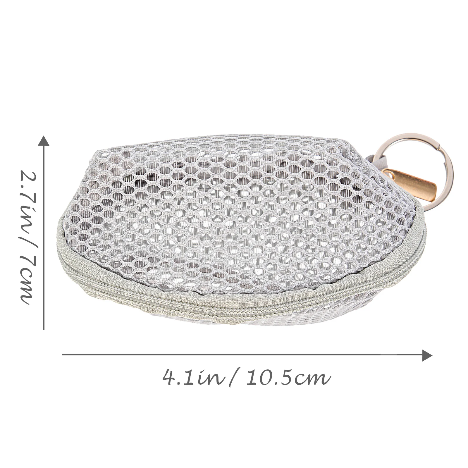 Bolsa de esponja de maquillaje de malla, Mini bolsa de maquillaje portátil con cremallera Premium, bolsa de almacenamiento de cosméticos de viaje, llavero de lápiz labial