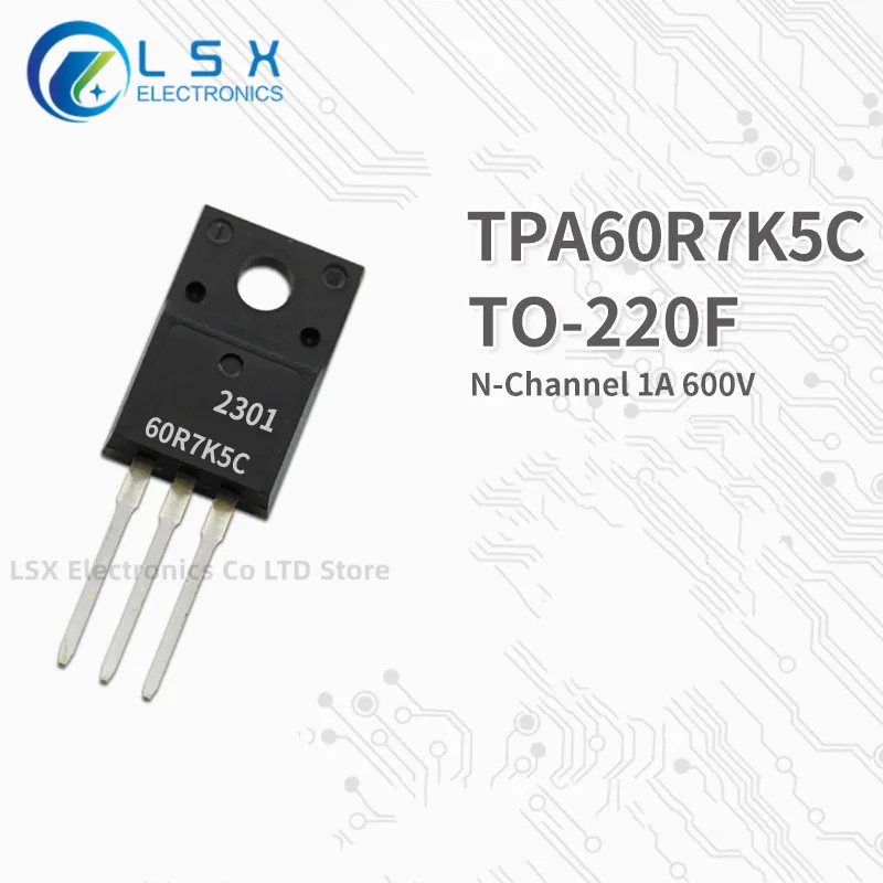 10pcs New Original Factory Direct Sales Tpa60r7k5c To-220f Encapsulation N Channel Mos Field Effect Transistor 1a 600v