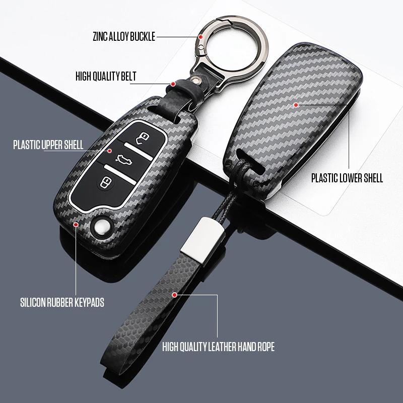 

ABS Car Key Case For Chery Arrizo 7 E3 E5 A3 A5 Tiggo 2 3 5 QQ Ice Cream 3X Fulwin2 Oriental Arrizo 3 Fulwin2 Keychain