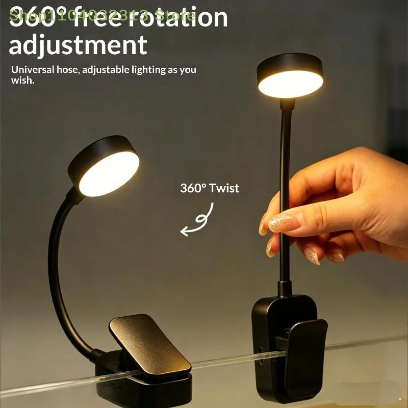 petiteBattery Operated Mini Clip LED Book Light 3 Lighting Modes Foldable Portable Small Night Lamp for Kids Bedtime Reading