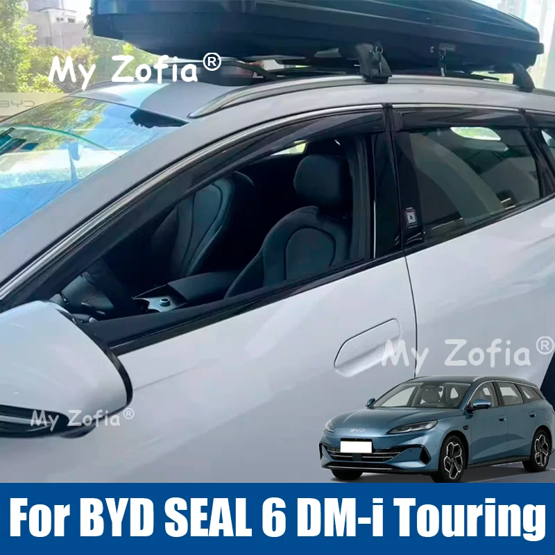 

For BYD SEAL 6 DM-i Touring 2025 2026 Car Vent Visor Window Visor Shelter Sun Rain Deflector Weather Shield Cover Accessories