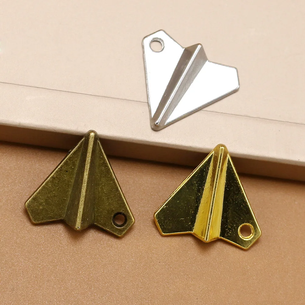 

50 шт., подвески в виде самолета из сплава, подвески, аксессуары для изготовления ювелирных изделий своими руками для ожерелья, браслета, брелок, ремесленные проекты, золотые