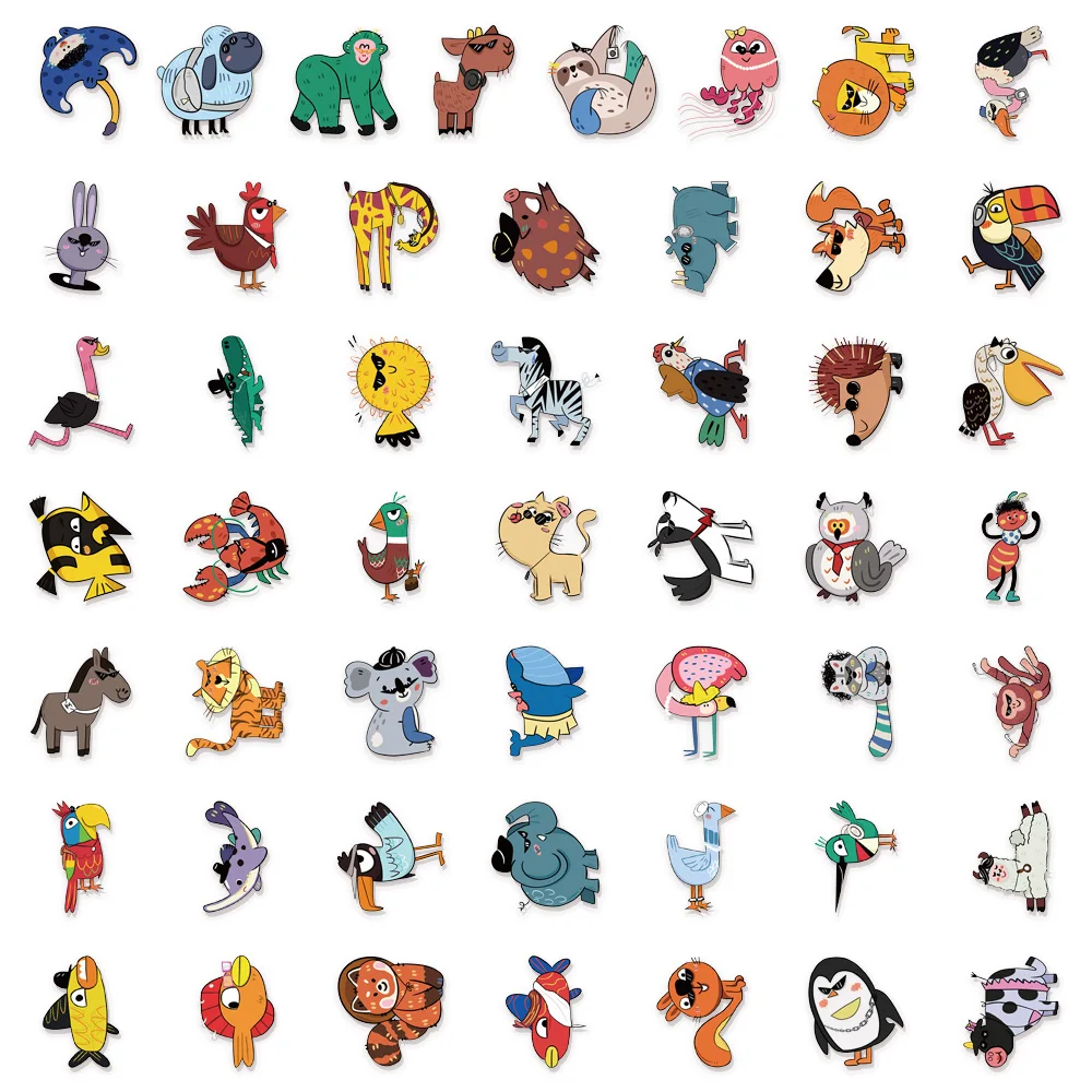 50PCS Fashion 3D Graffiti Stickers, DIY Luggage, Notebook, Water Cup, Waterproof Stickers