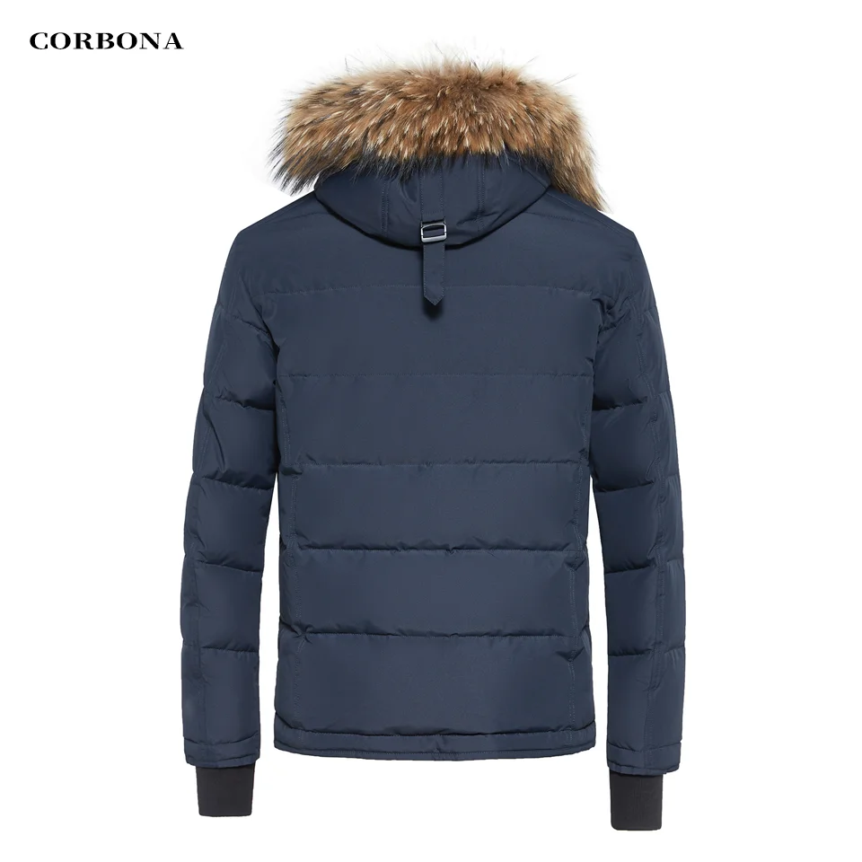 CORBONA New Men\'s Jackets Winter Coat Real Ful  Business Fashion Multi-pocket Multifunctional High Warmth Parka Thick Casual