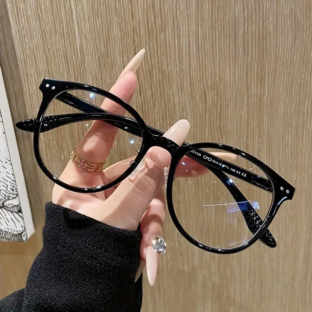 نظارات كلاسيكية شفافة مضادة للضوء الأزرق، نظارات مسطحة عالية الجودة وخفيفة للغاية ومتينة، هدية تزيين للتجميل
