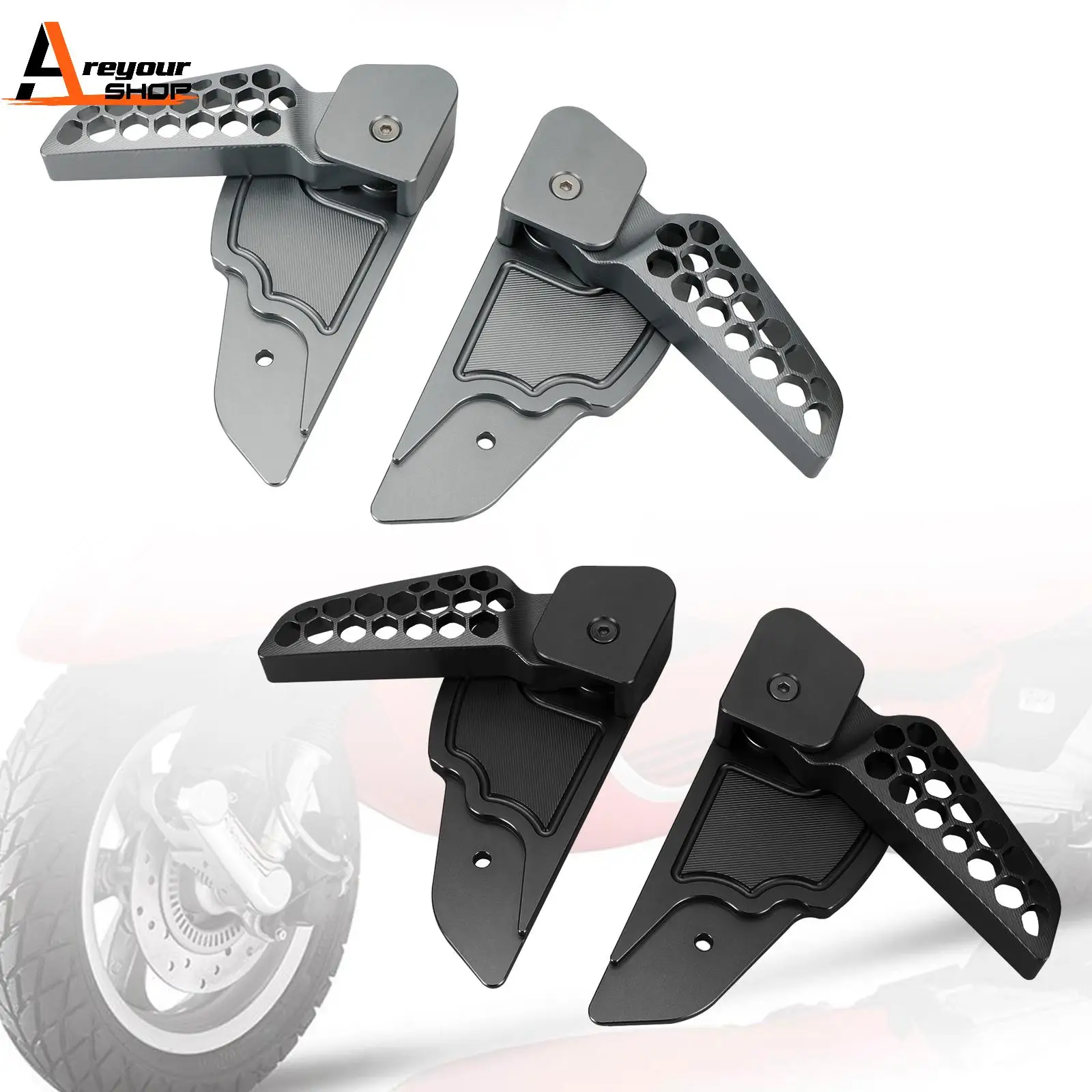 

Areyourshop Rear Footrests Foot Peg fit for Vespa Primavera/Sprint 125 150 17-20 Motorcycle Accessories