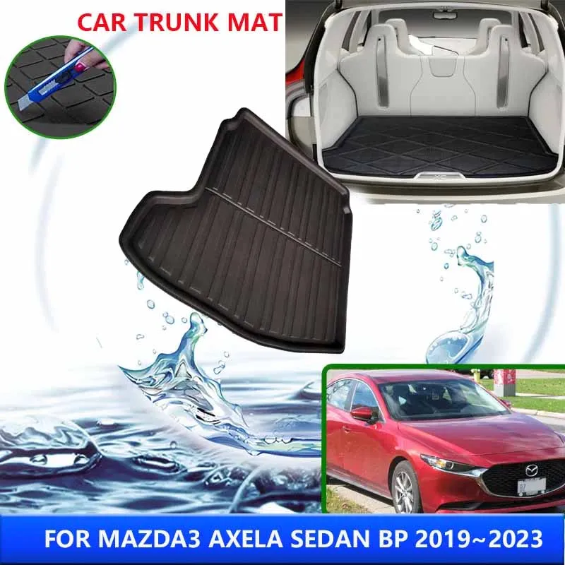 

Trunk Mats For Mazda 3 Mazda3 Axela Sedan BP 2023 2022 2021 2020 2019 High Temperature Resistant Storage Carpet Auto Accessories
