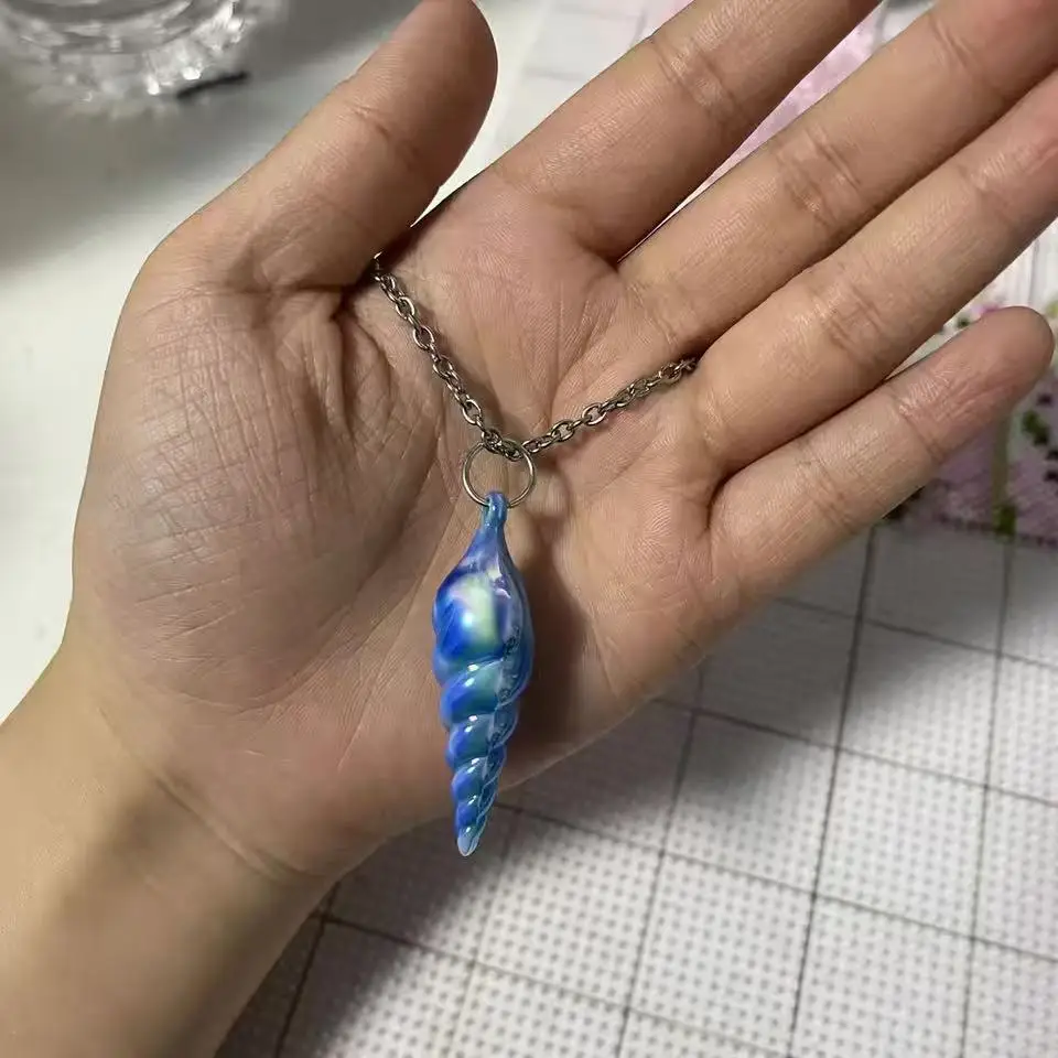 Game Stardew Valley Mermaid Necklace Cosplay Blue Choker Unisex Hip Hop Chain Fashion Party Prop for Clothes Gifts for Friends