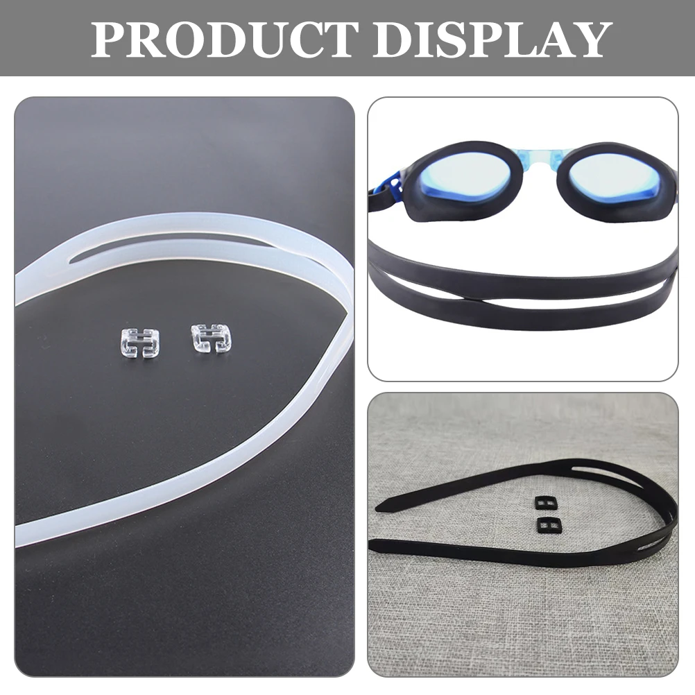 

2Sets Practical Anti-Skid Glasses Ropes Easy Install Remove Swim Goggles Fixing Straps Swimming Supplies Swim Goggles Buckle