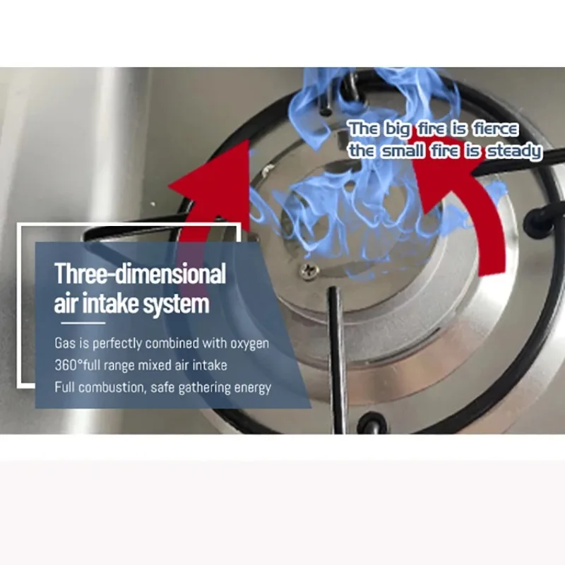 Piano cottura a gas propano Fornello in acciaio inossidabile a 3 fuochi con accensione automatica per campeggio RV Camper Car Upgrade Essential