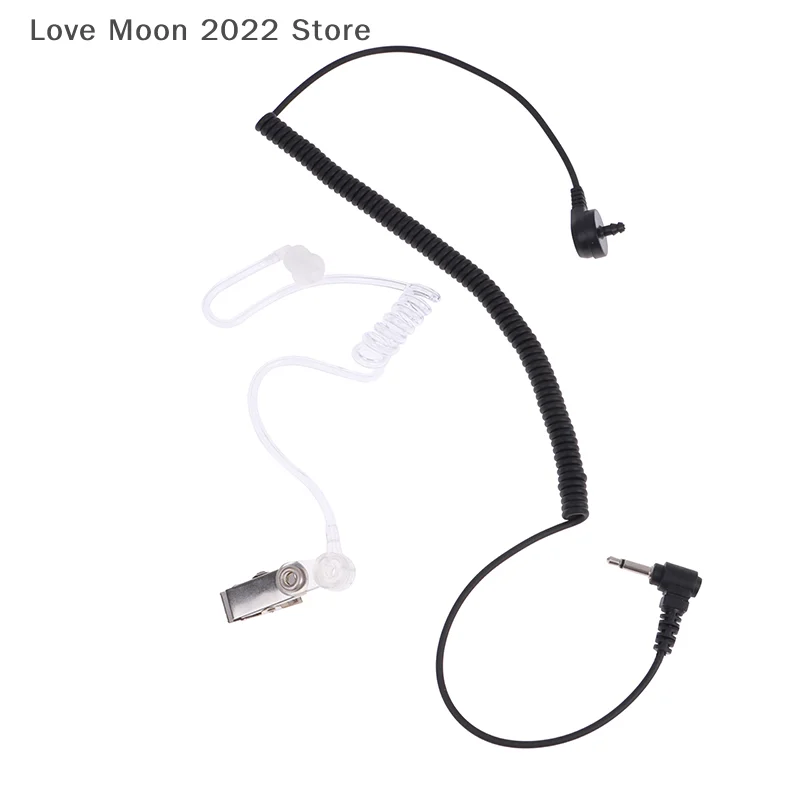 Auricolare da 3,5 mm dritto Ascolta solo Tubo acustico flessibile trasparente Earp per walkie-talkie