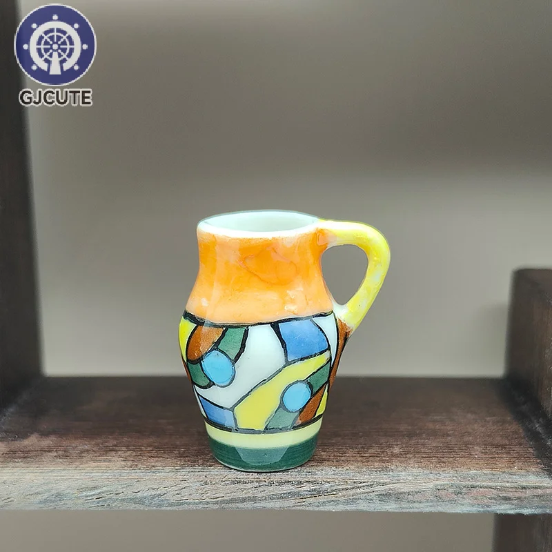 Mini Pots Vintage en Céramique Colorée, Vase Modèle Beurre, Décoration de Maison, Salon, Jouet Micro, Ornement de Paysage, Accessoire de Scène