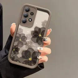 A15 Flowers Moon Phone Case For Samsung Galaxy A23 A22 A21S A14 A13 A12 A11 A50 A30 A20S A10S A05 A04E A03S Silicone Soft Cover